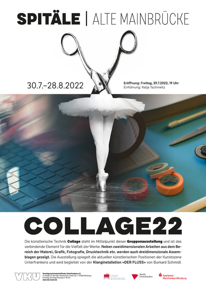 Sommerausstellung “Collage 22”  30. Juli – 28. August 2022, Spitäle Galerie Würzburg